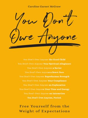 cover image of You Don't Owe Anyone